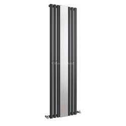 Revive Mirror Vertical Designer Anthracite Single Panel Radiator | HLA78