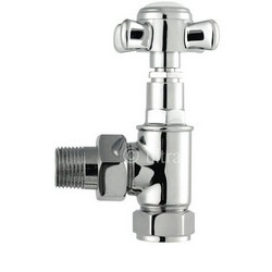 Hudson Reed Victorian Chrome Crosshead Radiator Valves Angled | HT336