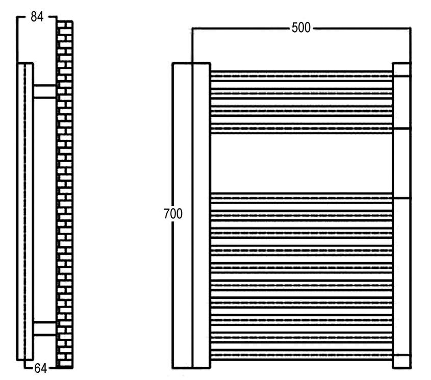 Premier Chrome Straight Ladder Rail Towel Radiator | MTY064
