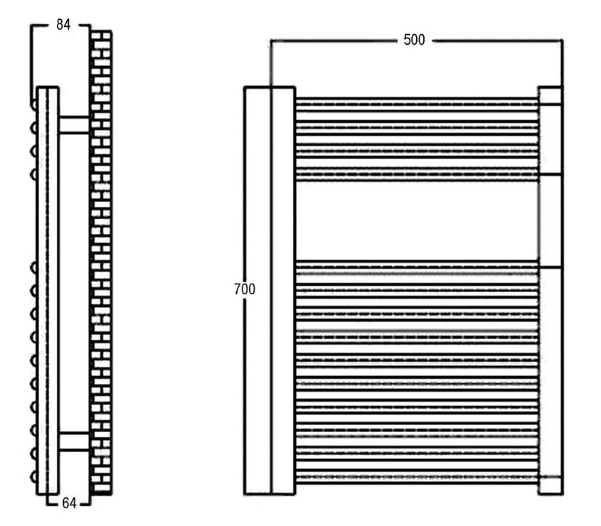 Premier Chrome Curved Ladder Rail Towel Radiator | MTY066