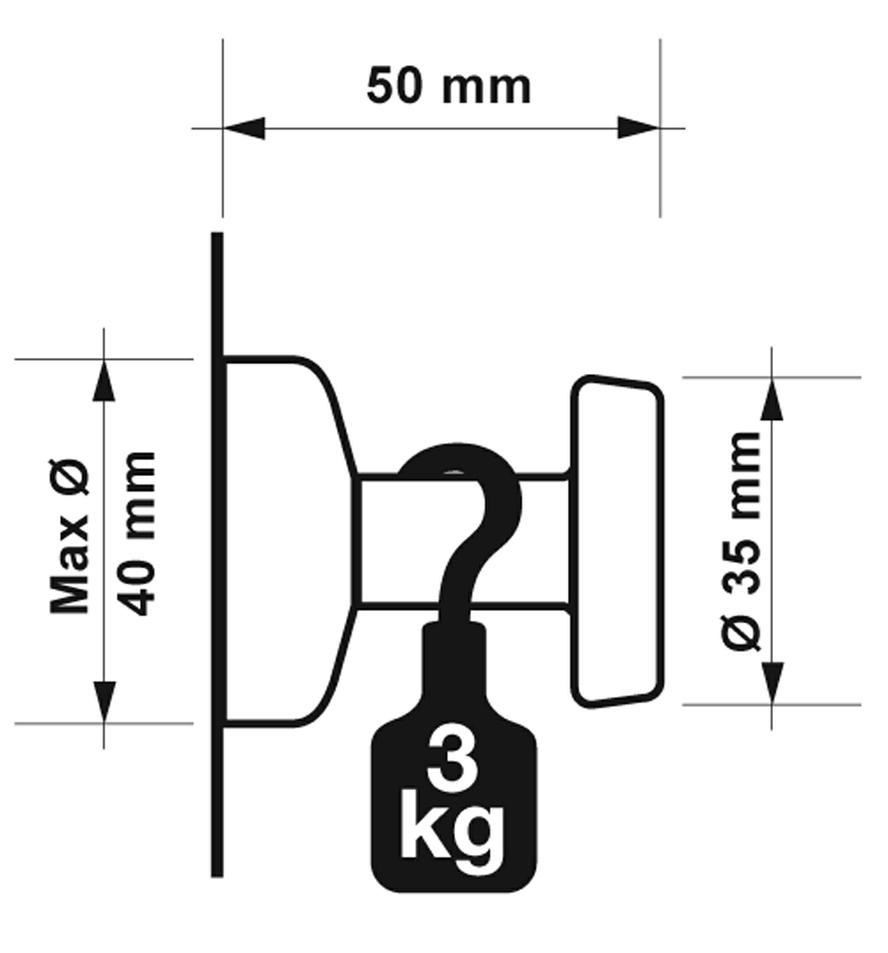 Hudson Reed Chrome Magnetic Robe Hook Round | ACC001