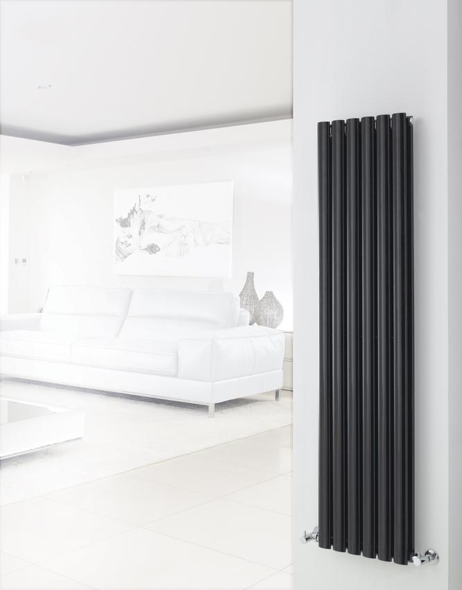 Hudson Reed Revive High Gloss Black Double Designer Radiator | HLB76