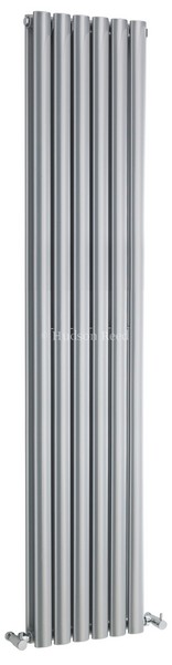 Revive Vertical Designer High Gloss Silver Double Panel Radiator | HLS87