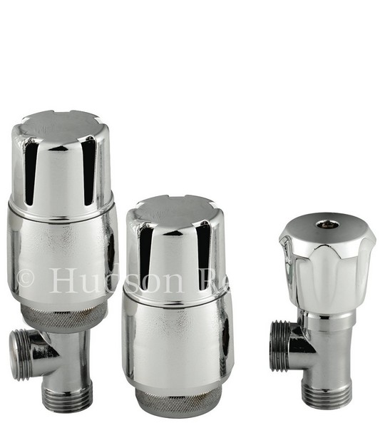 Hudson Reed Chrome Thermostatic Radiator Valves Angled | HT326