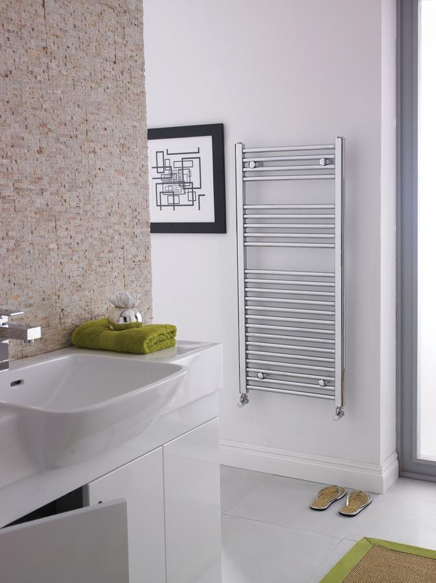 Premier Tall Chrome Straight Ladder Rail Towel Radiator | MTY065