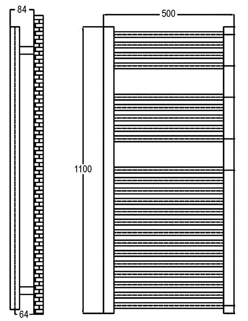 Premier Chrome Curved Ladder Rail Towel Radiator | MTY067