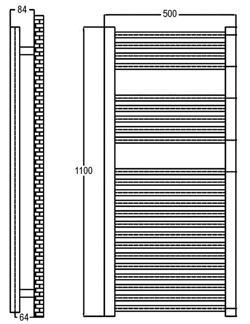 Premier Chrome Curved Ladder Rail Towel Radiator | MTY067